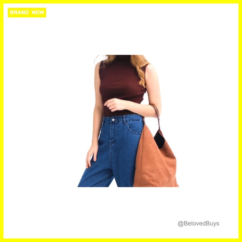 Large Faux Suede Hobo Tote Bag for Women Office Everyday Use - Picture 6 of 6